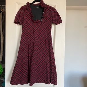 JCREW HOLIDAY TARTAN PLAID RUFFLE DRESS